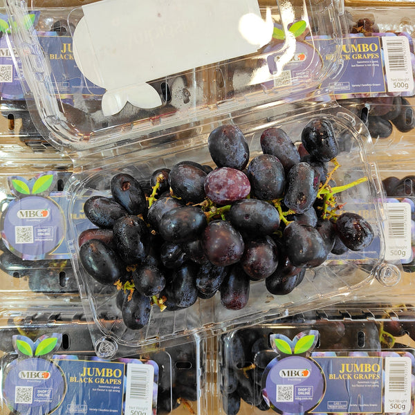 India Jumbo Black Grape [500G/Pack]-Grapes-MBG Fruit Shop