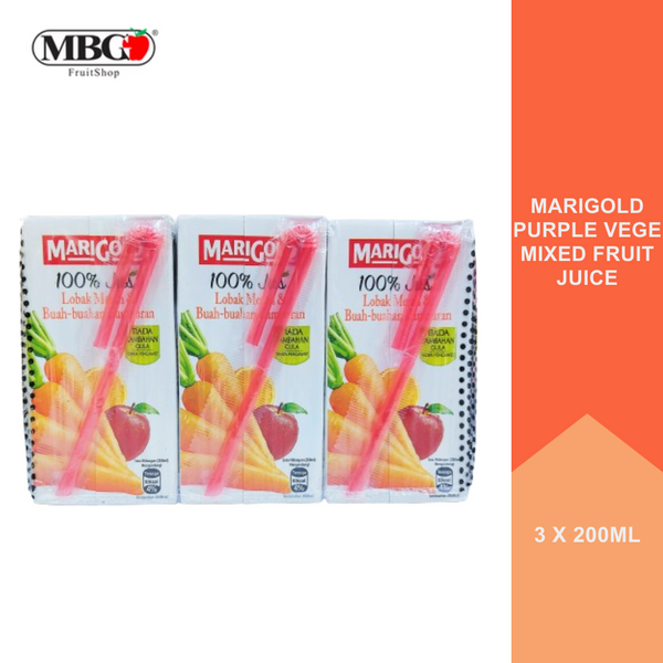 Marigold 100% Juice Carrot and Mixed Fruit [3x200ML]-MBG Fruit Shop