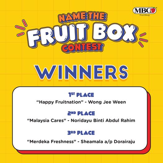 ANNOUNCEMENT NAME THE FRUITBOX CONTEST WINNER!!