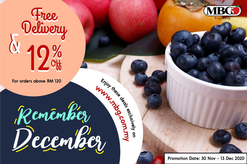 DECEMBER PROMOTION FREE DELIVERY & 12% OFF FOR ORDER ABOVE RM120 !!
