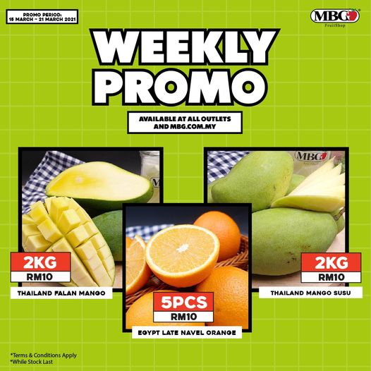 WEEKLY PROMOTION 15 MARCH - 21 MARCH 2021 !!
