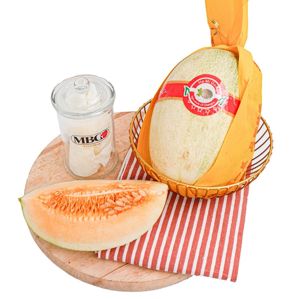 1 Pcs x China Hami Melon (1.6Kg/Pcs+-)-Exotic Fruits-MBG Fruit Shop