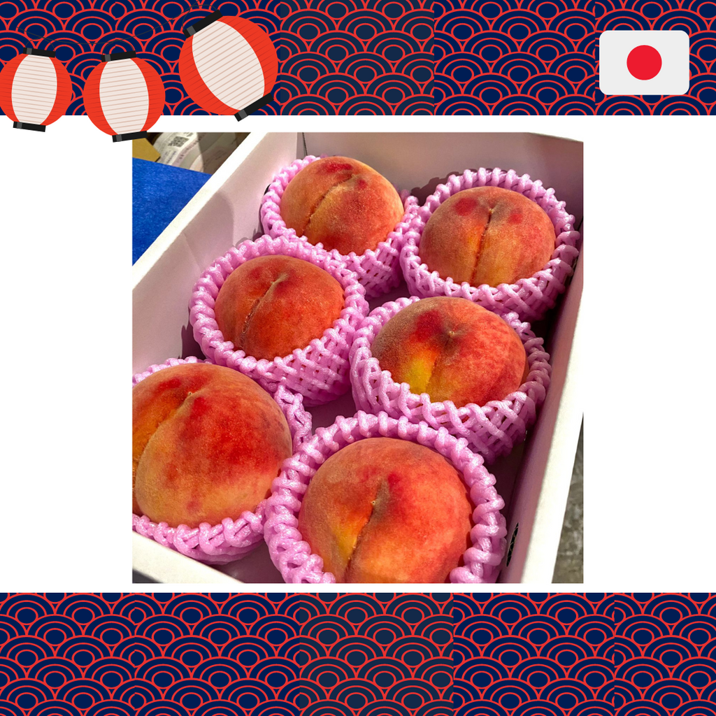 [✈️ Air Flown] 1 Box x Japan Daitouryou White Peach 大糖领 (6Pcs/Box)-Stone Fruits-MBG Fruit Shop