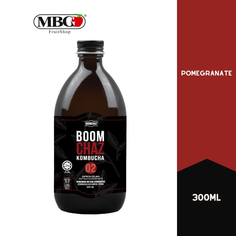 BOOMCHAZ KOMBUCHA Saffron Pomegranate (300ml)-Fruit Juice-MBG Fruit Shop