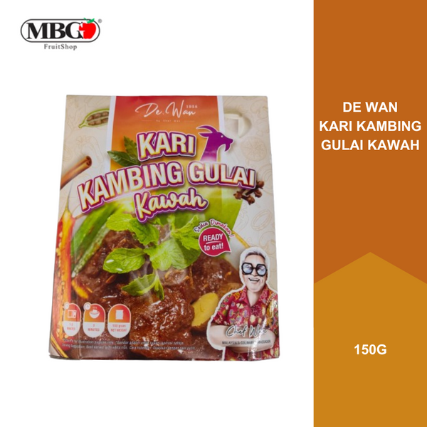 De Wan Kari Kambing Gulai Kawah [150G]-Ready To Eat-MBG Fruit Shop