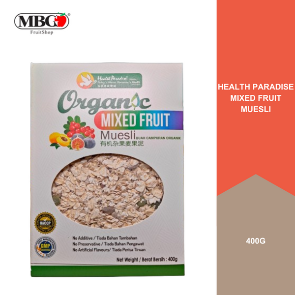 Health Paradise Organic Mixed Fruit Muesli [400G]-Grocery-MBG Fruit Shop