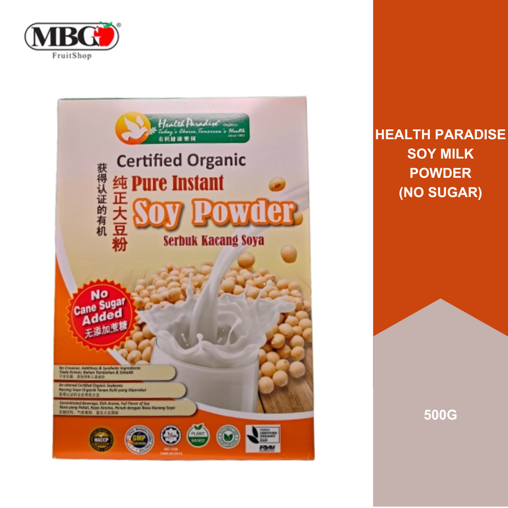 Health Paradise Organic Soy Milk Powder (No Sugar) [500G]-Grocery-MBG Fruit Shop