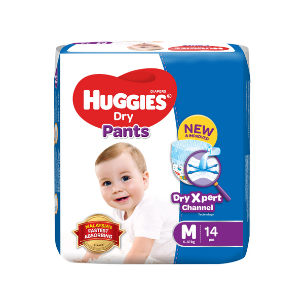 Huggies Dry Pants Regular (M) 14's-MBG Fruit Shop