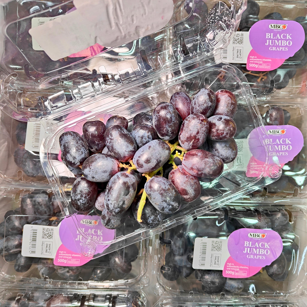 India Black Jumbo Grape [500G/Pack]-Grapes-MBG Fruit Shop