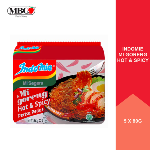 Indomie Mi Goreng Hot & Spicy [5x80G]-MBG Fruit Shop