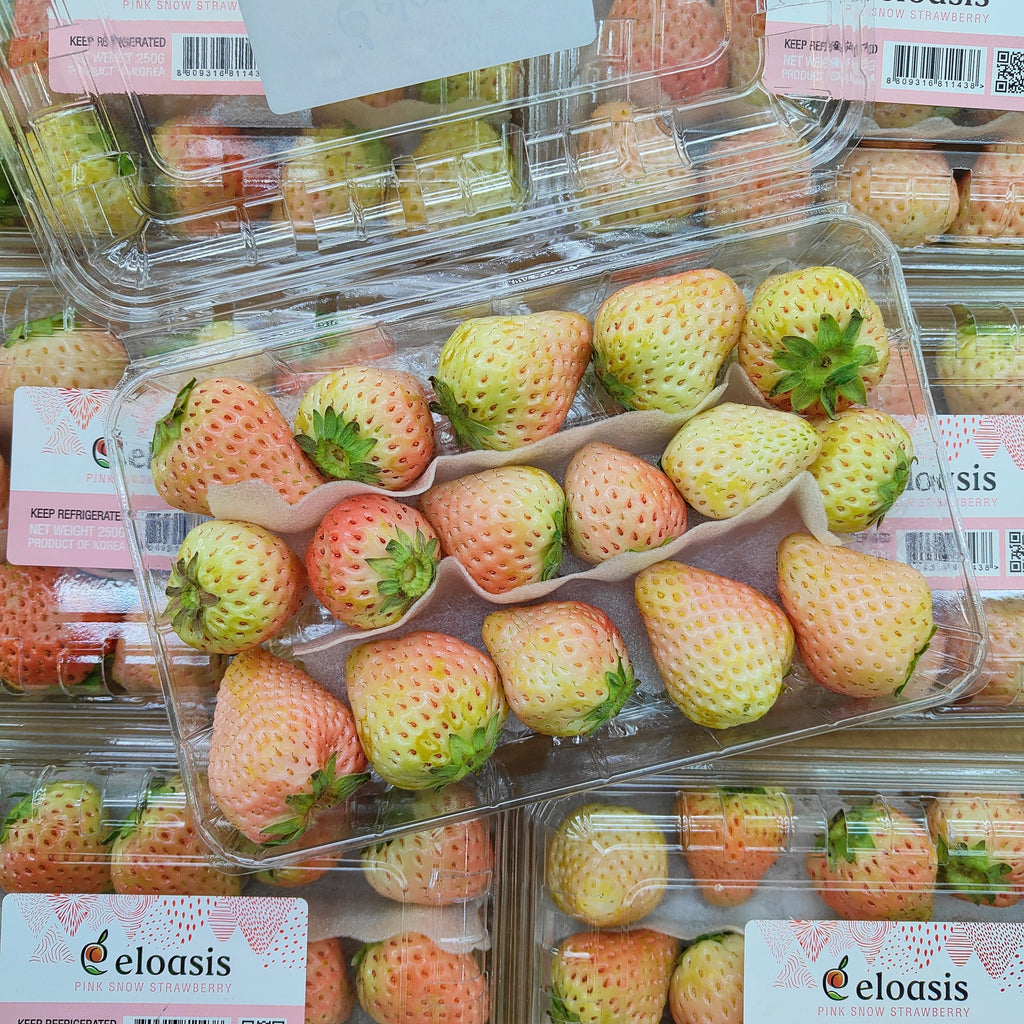 Korea Pink Snow Strawberry [250G/Pack]-Berries-MBG Fruit Shop