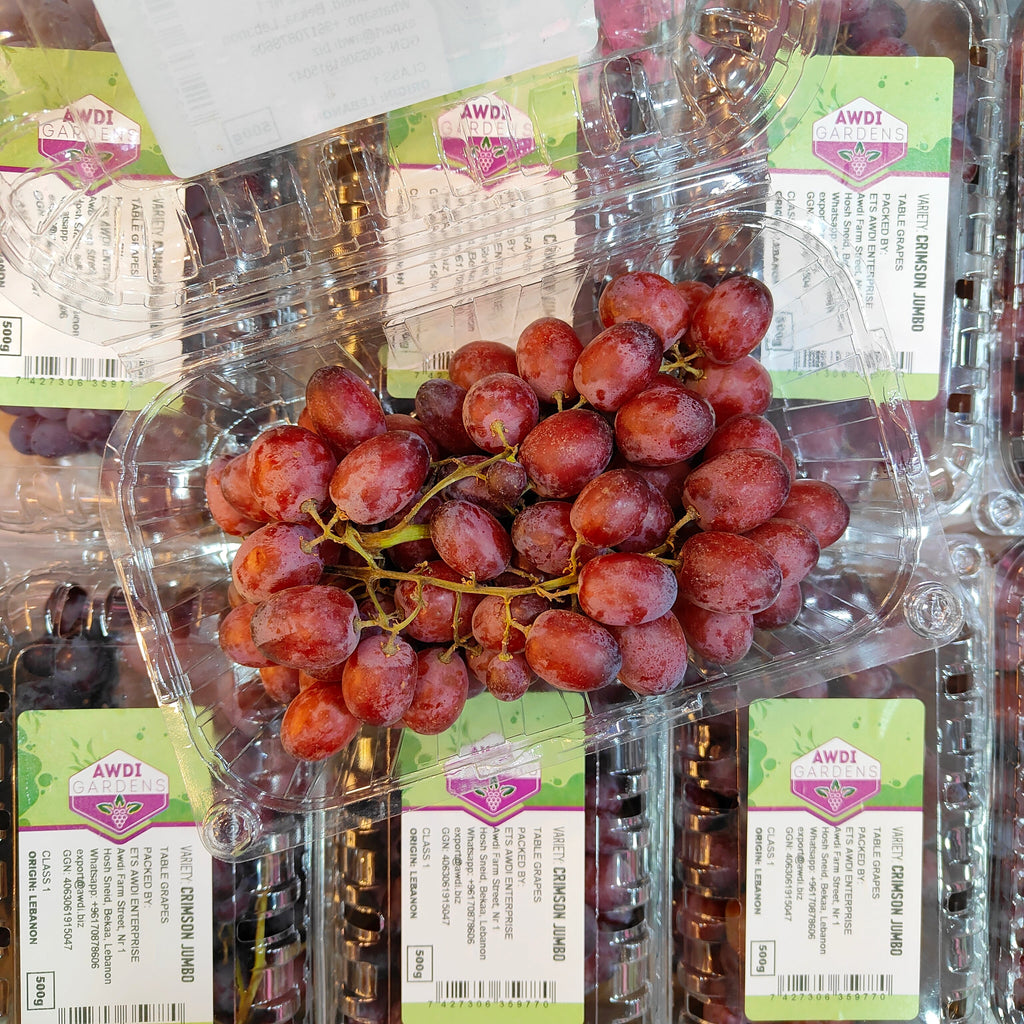 Lebanon Crimson Grapes [500G/Pack]-Grapes-MBG Fruit Shop