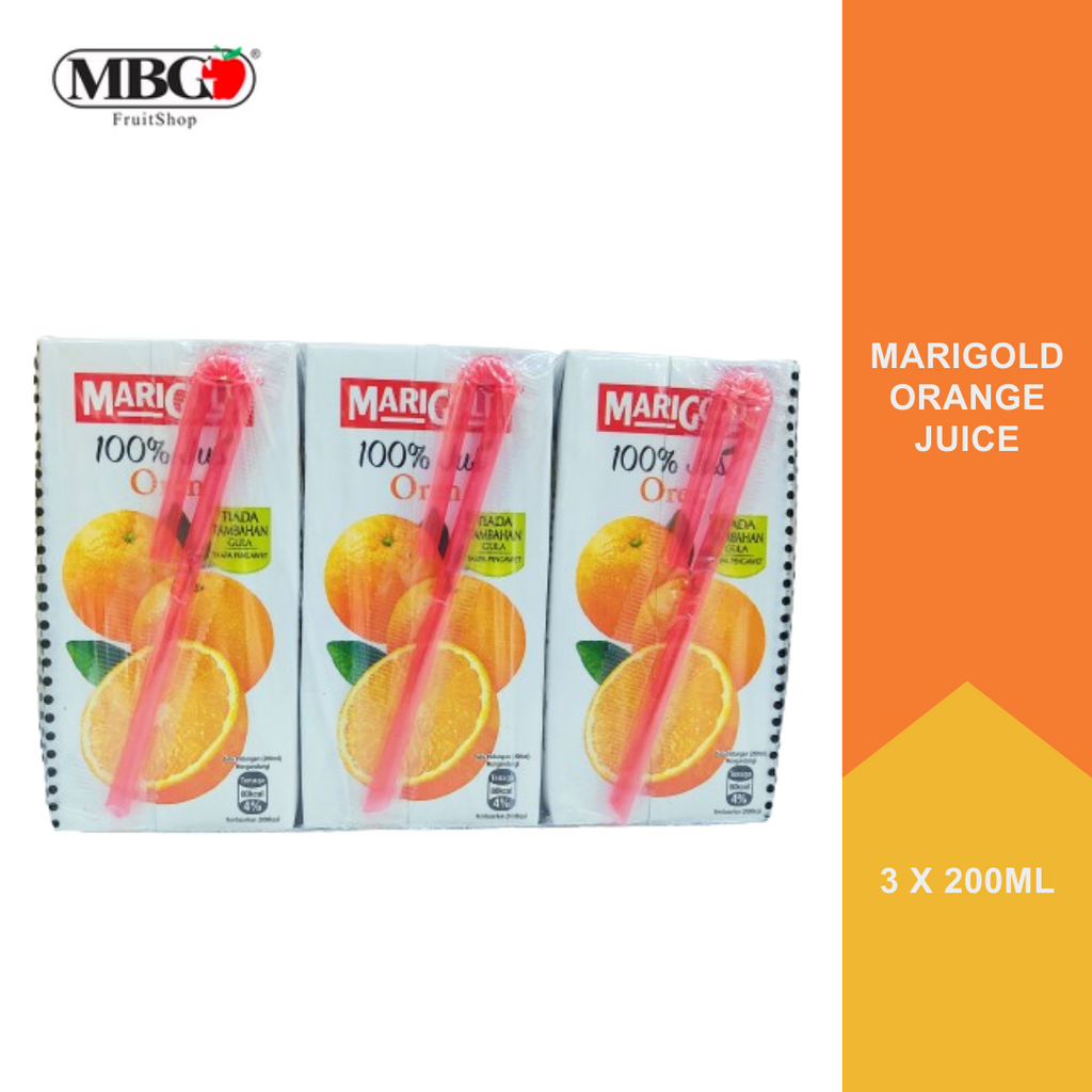 Marigold 100% Juice Orange [3x200ML]-MBG Fruit Shop