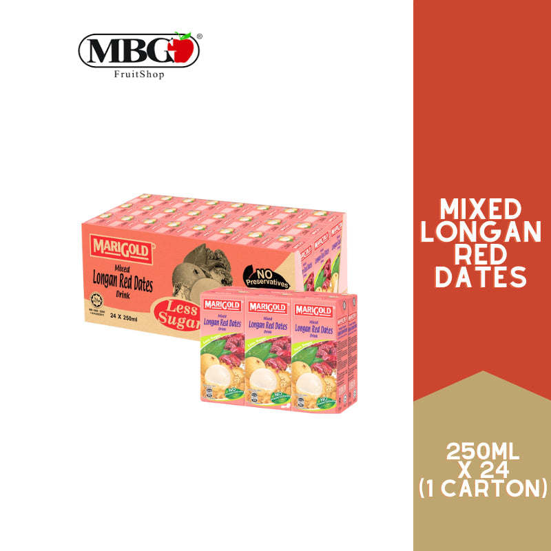 Marigold Mixed Longan Red Dates [24 x 250ml] - 1 Carton-CNY Special-MBG Fruit Shop