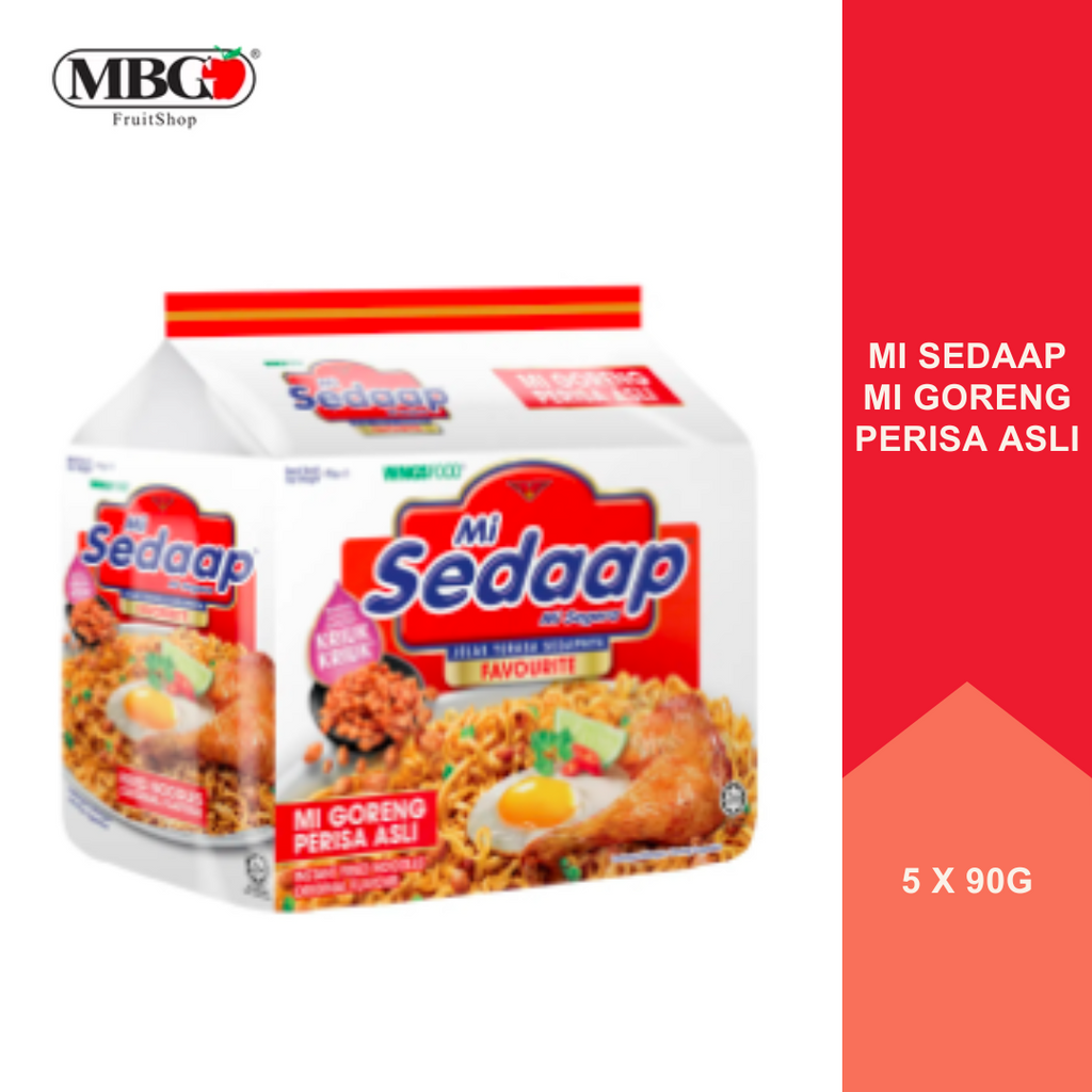 Mi Sedap Mi Goreng Perisa Asli [5x90G]-MBG Fruit Shop