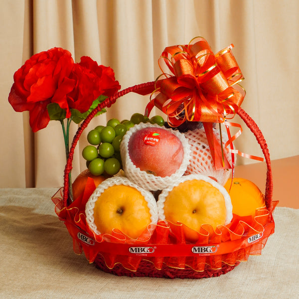 Blessing Fruit Basket - Signature (7 Types of Fruits)-Fruit Basket-MBG Fruit Shop