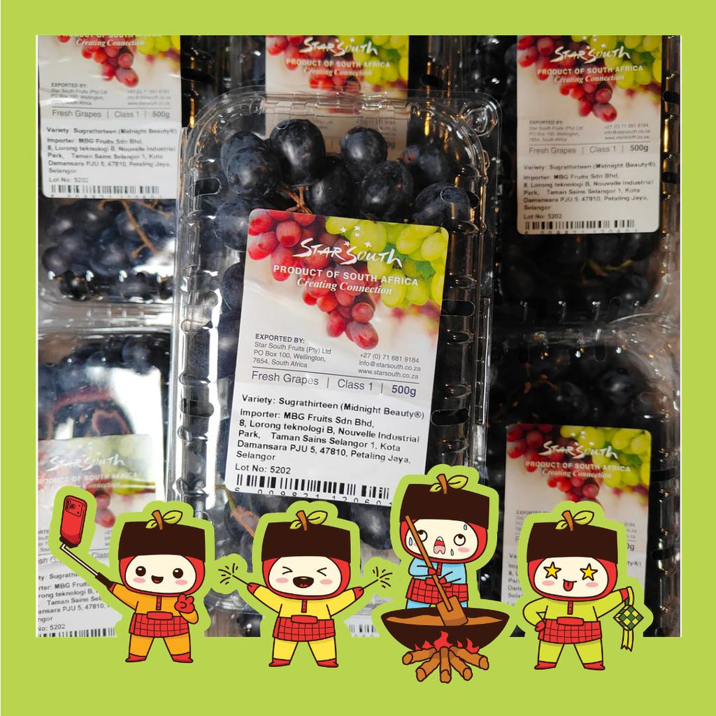South Africa Midnight Beauty Black Grape [500G/Pack]-Grapes-MBG Fruit Shop
