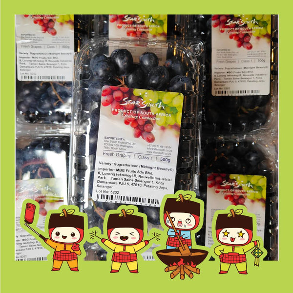 South Africa Midnight Beauty Black Grape [500G/Pack]-Grapes-MBG Fruit Shop