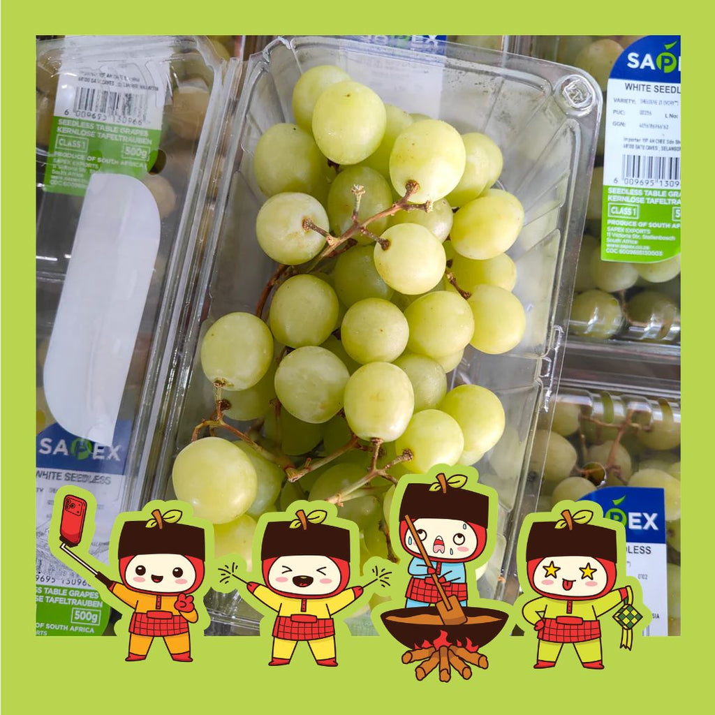 South Africa White Seedless Autumncrips Grapes (500G/Pack)-Grapes-MBG Fruit Shop