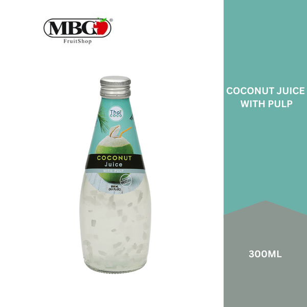 Thai Coco Coconut Water With Pulp Bottle 300ml-Fruit Juice-MBG Fruit Shop