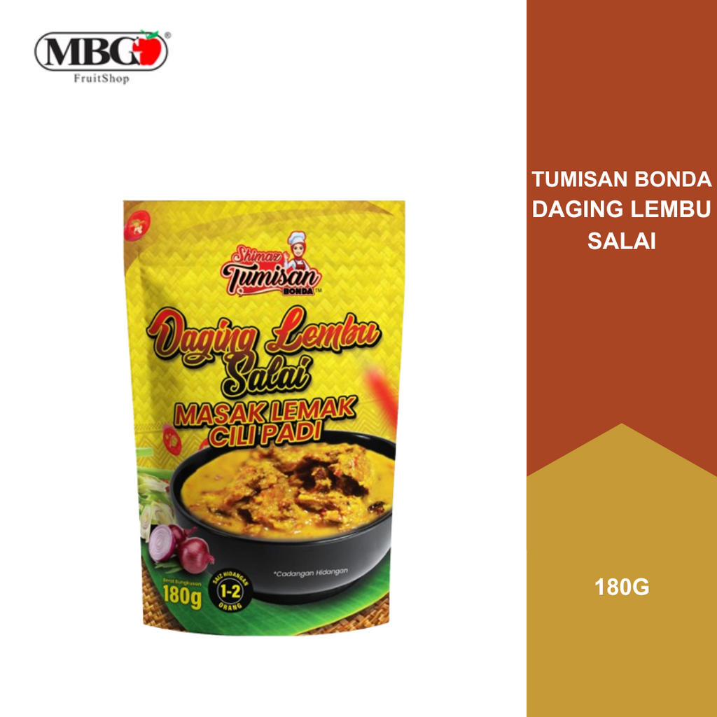 Tumisan Bonda Daging Lembu Salai [180G]-Ready To Eat-MBG Fruit Shop