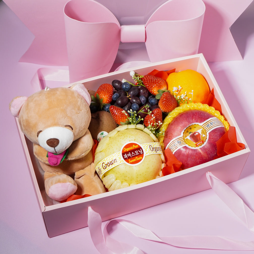 Valentine - Ribbon Delight Fruit Box-MBG Fruit Shop