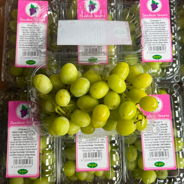 Egypt Sweet Globe Grape [500G/Pack]-Grapes-MBG Fruit Shop