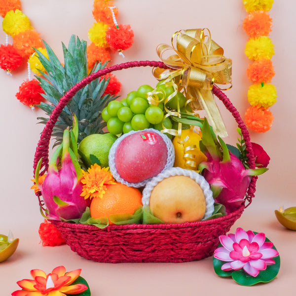 Royal Deepavali Fruit Basket (10 Types of Fruits)