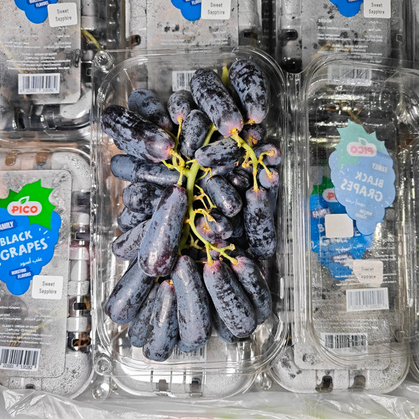 Egypt Sweet Sapphire Black Grape [500G/Pack]-Grapes-MBG Fruit Shop