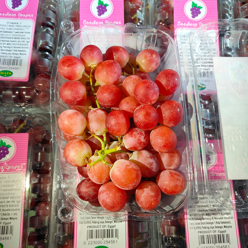 Egypt Sweet Celebration Starlight Red Seedless Grapes [500G/Pack]