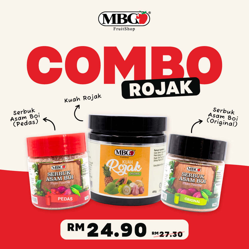 SET COMBO: MBG Kuah Rojak, MBG Asam Boi (Ori & Spicy)-Dry Product-MBG Fruit Shop