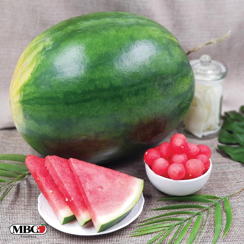 1 Pcs x Thailand Kinnari Red Watermelon (3.5KG+/-)-Melons-MBG Fruit Shop