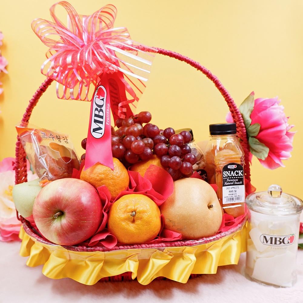 CNY Fortune Basket Fruit Basket M (8 Types of Fruits)-CNY Special-MBG Fruit Shop
