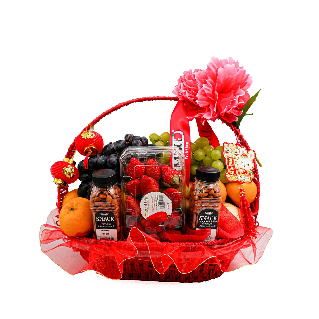 CNY Friendly Rabbit Fruit Basket (L) [8 Types of Fruits]-CNY Special-MBG Fruit Shop