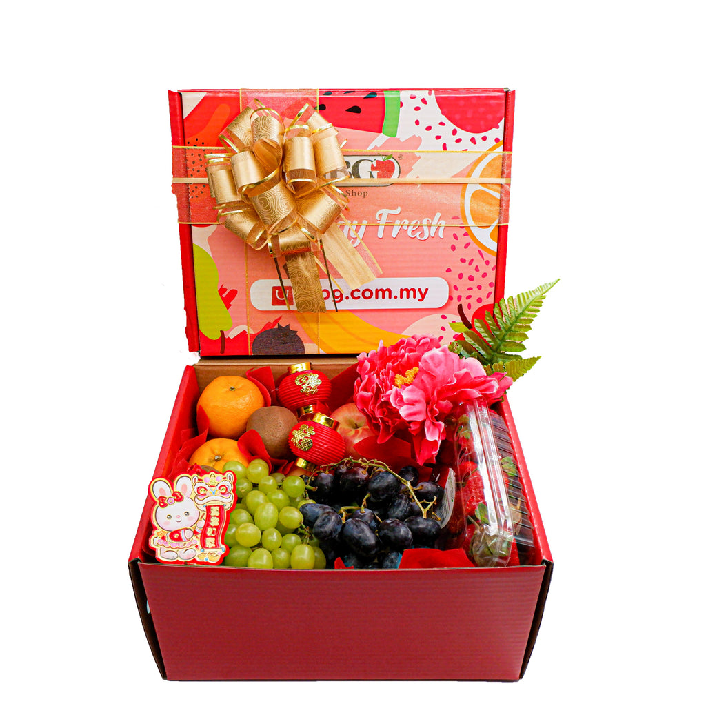 CNY Friendly Rabbit Fruit Box (L) [7 Types of Fruits]-CNY Special-MBG Fruit Shop