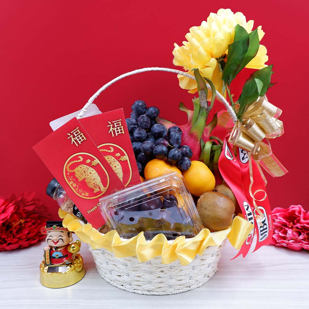 CNY Golden Fortune Basket L (9 Types of Fruits)-CNY Special-MBG Fruit Shop