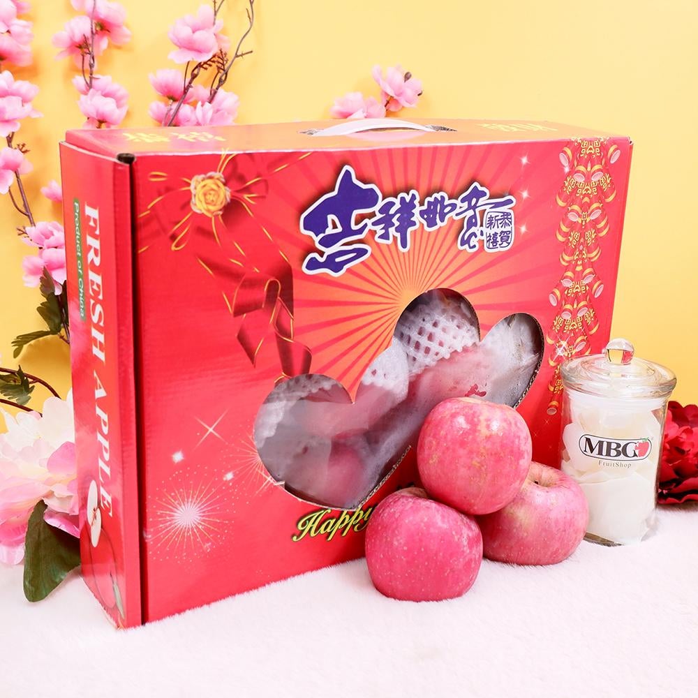 China Penglai Fuji Red Apple (M)[12Pcs/Carton]-CNY Special-MBG Fruit Shop