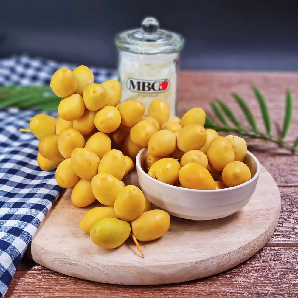 Jordan Yellow Fresh Dates Barhi [500g/Pack]-Stone Fruits-MBG Fruit Shop