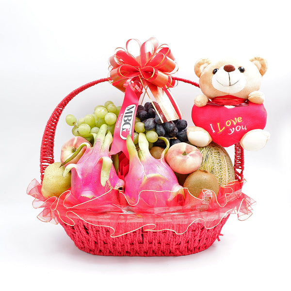 Sweetheart Fruit Basket - Lively (9 Types of Fruits)-Fruit Basket-MBG Fruit Shop