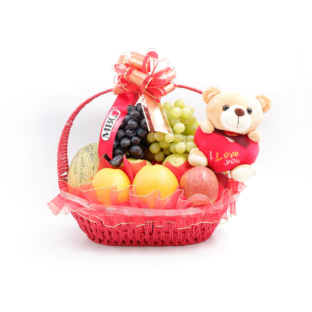Sweetheart Fruit Basket - Signature (7 Types of Fruits)-Fruit Basket-MBG Fruit Shop