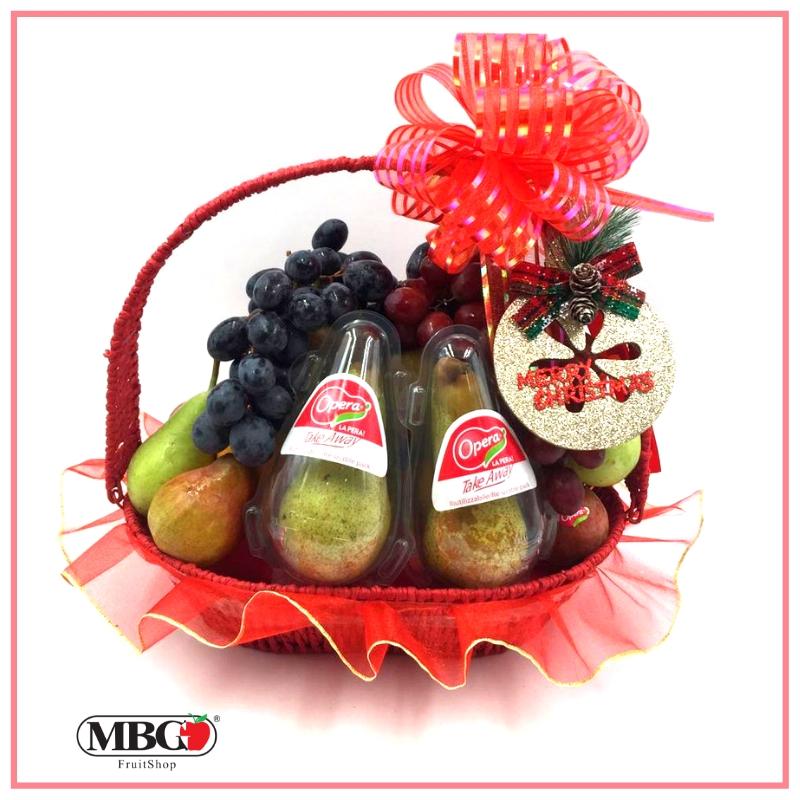 Xmas Glittering Fruit Basket (9 Types of Fruits)-Xmas Special-MBG Fruit Shop