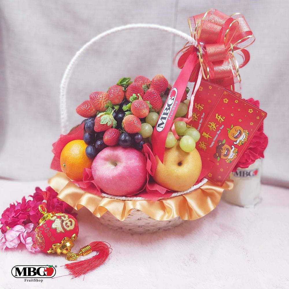 CNY Fortune Basket Fruit Basket (8 Types of Fruits)-CNY Special-MBG Fruit Shop