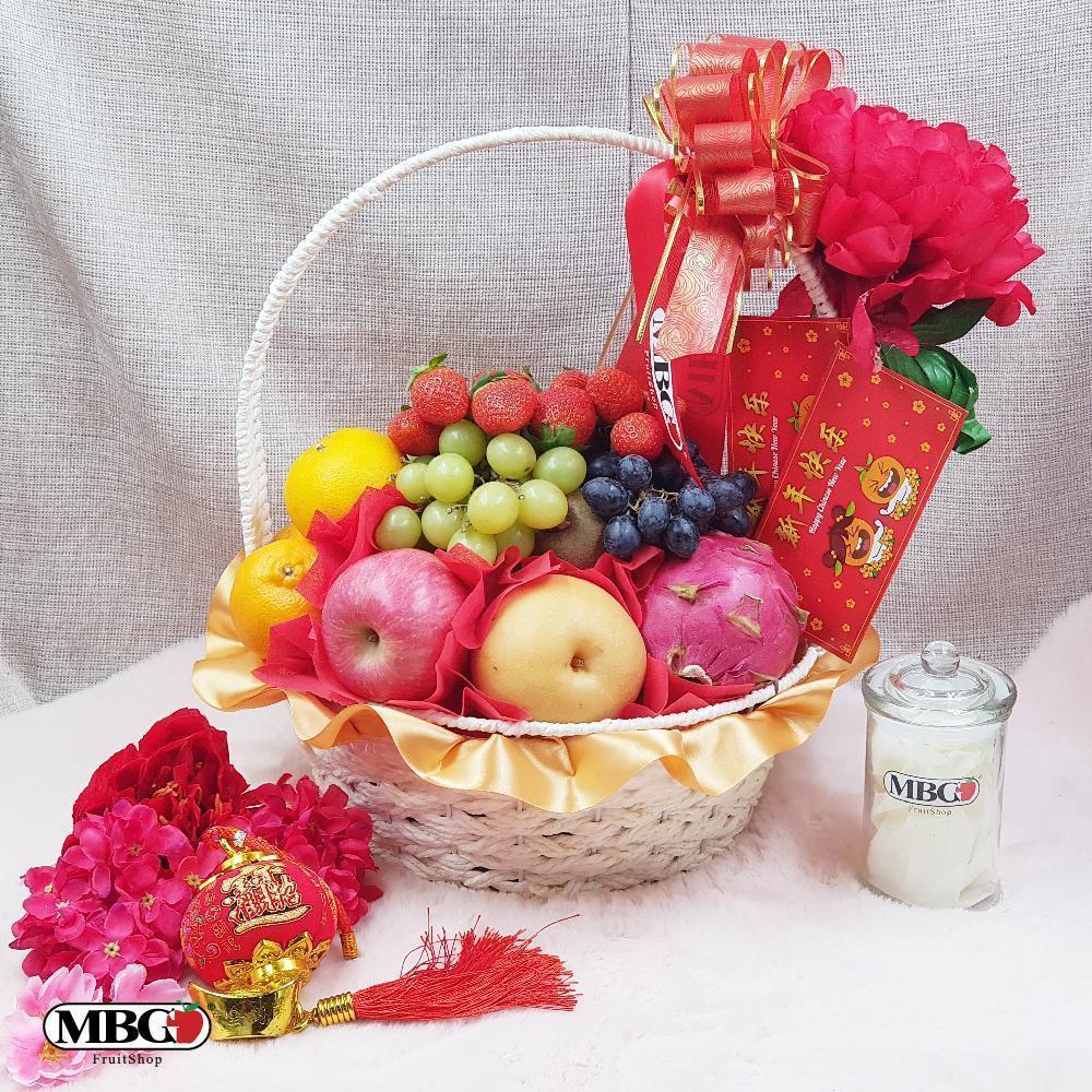 CNY Fortune Basket Fruit Basket (9 Types of Fruits)-CNY Special-MBG Fruit Shop