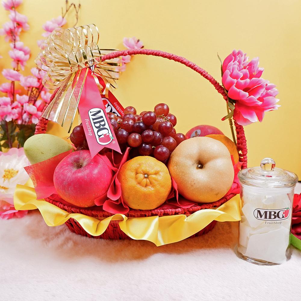 CNY Fortune Basket Fruit Basket S (5 Types of Fruits)-CNY Special-MBG Fruit Shop