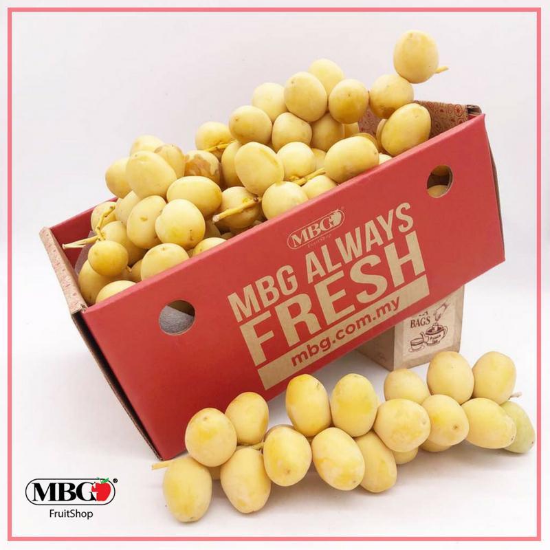 Egypt Yellow Fresh Dates Barhi (1KG/Pack)-Stone Fruits-MBG Fruit Shop
