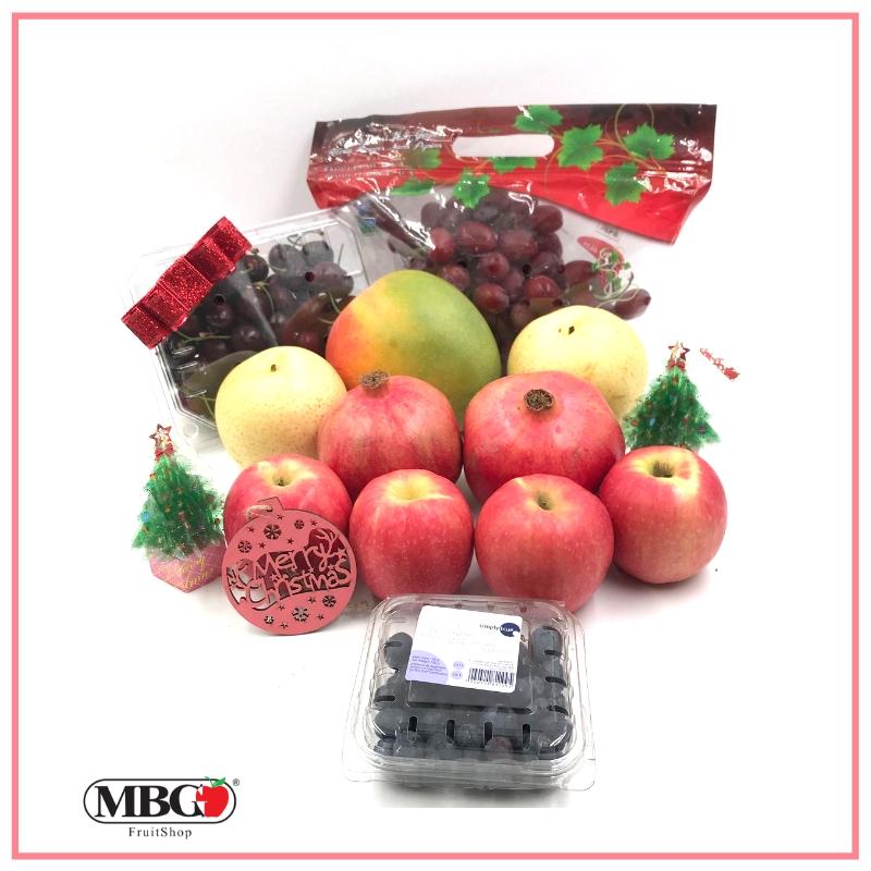 Xmas Glittering Fruit Box (7 Types of Fruits)-Xmas Special-MBG Fruit Shop