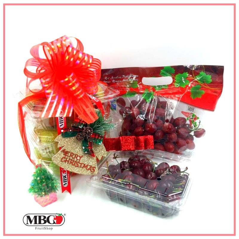 Xmas Shimmering Fruit Box (5 Types of Fruits)-Xmas Special-MBG Fruit Shop
